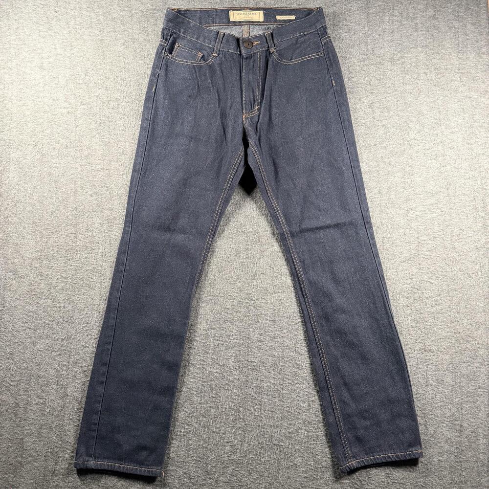 Vintage Genes Jeans Mens 32x29 Blue 1891 Slim Straight Dark Wash Denim Pants